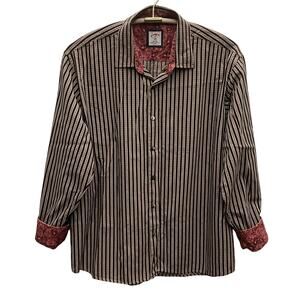 J. Garcias Men’s Size XL Stripe Long Sleeve Shirt Size XL